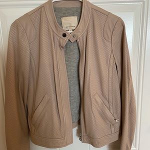 Rebecca Taylor Blush Lamb Leather biker jacket